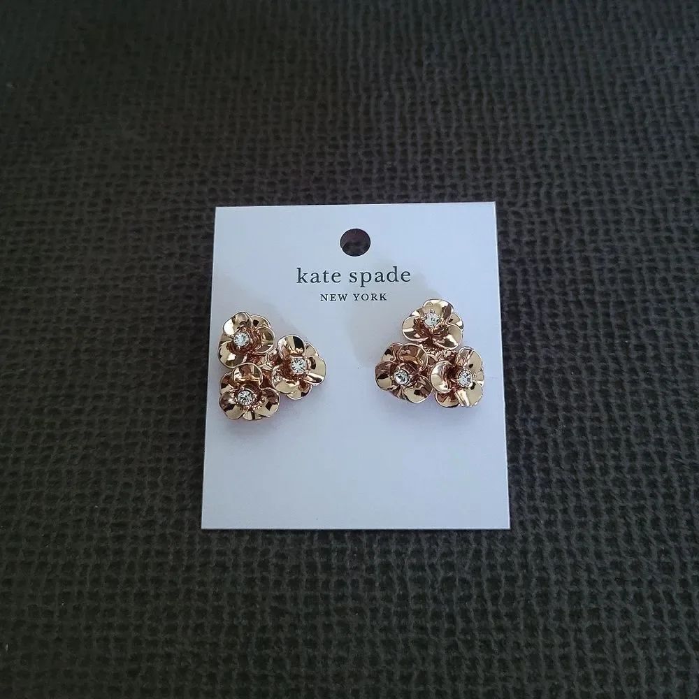 Kate Spade♠ "Shine On" Floral🌸 Cluster Earrings